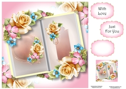 Open Book Flowers - Yellow Summer Roses 8x8
