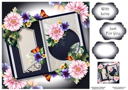 Open Book Flowers - Chrysanthemum Night & Day 8x8