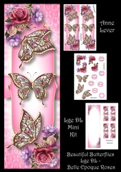 Beautiful Butterflies Lge DL - Belle Epoque Roses 