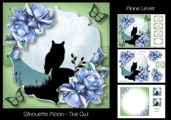 Silhouette Moon - The Owl