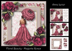 Floral Beauty - Magenta Roses