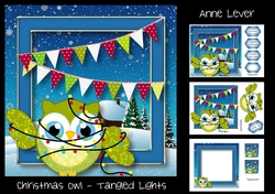 Christmas Owl - Tangled Lights