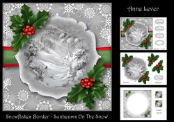 Snowflakes Border - Sunbeams On The Snow