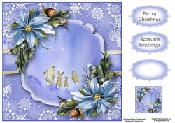 Snowflakes Border - Bunnies In The Snow 8x8