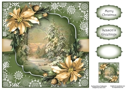 Snowflakes Border - Snowy Woods 8x8