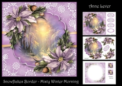 Snowflakes Border - Misty Winter Morning