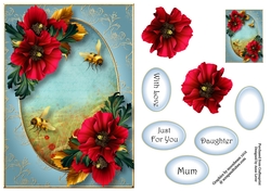 Poppies & Bees A5