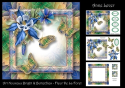 Art Nouveau Bright & Butterflies - Fleur De La Foret