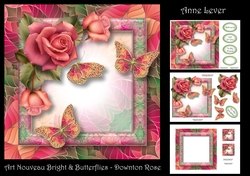 Art Nouveau Bright & Butterflies - Downton Rose