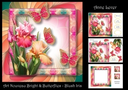 Art Nouveau Bright & Butterflies - Blush Iris