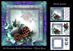 Art Nouveau Bright Christmas - Tiffany Blue