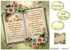 The Lords Prayer - Open Book 8x8