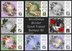 Snowflakes Border Quick Topper Bumper Kit