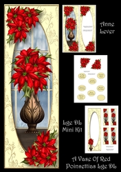 A Vase Of Red Poinsettias Lge DL