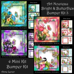 Art Nouveau Bright & Butterflies Bumper Kit 3