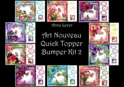 Art Nouveau Bright & Butterflies QUICK TOPPER Bumper Kit 2