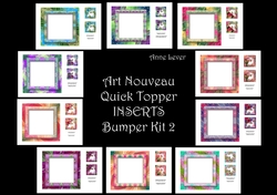 Art Nouveau Bright & Butterflies Quick Topper INSERTS Bumper Kit 2