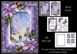 Double Frame Christmas Scene - A Christmas Walk