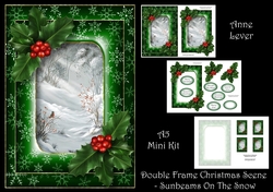 Double Frame Christmas Scene - Sunbeams On The Snow