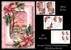 Double Frame Christmas Scene - Christmas Sunset