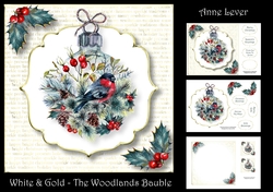White & Gold - The Woodlands Bauble