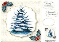 White & Gold - The Snowy Tree 8x8