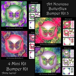 Art Nouveau Butterflies Bumper Kit 3