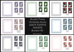 Double Frame Christmas Scene QUICK TOPPER INSERTS Bumper Kit
