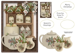 The Kitchen At Christmas - Time For Tea A5