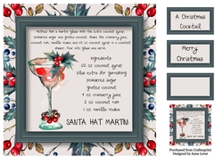 A Christmas Cocktail - Santa Hat Martini 8x8