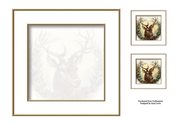 The Christmas Stag 8x8 Insert
