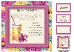 Party Cocktails - Sex On The Beach 8x8