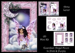 Guardian Angel Moon In Pink & Purple