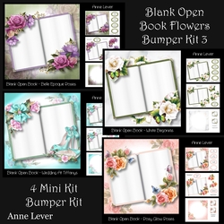 Blank open book Flowers Bumper Kit 3