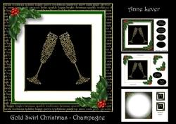 Gold Swirl Christmas - Champagne