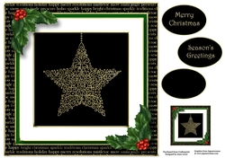 Gold Swirl Christmas - Tree 8x8
