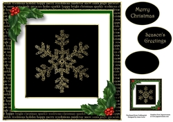 Gold Swirl Christmas - Snowflake 8x8