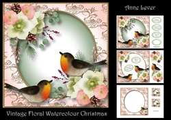 Vintage Floral Watercolour Christmas