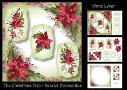 The Christmas Trio - Scarlet Poinsettias