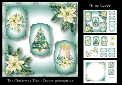 The Christmas Trio - Cream Poinsettias