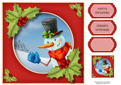 Peek-A-Boo Snowman 8x8