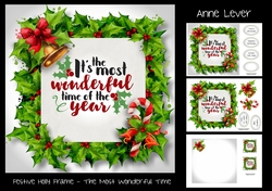 Festive Holly Frame - The Most Wonderful Time