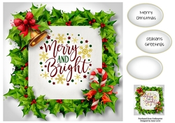 Festive Holly Frame - Merry & Bright 8x8