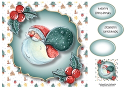 Smiling Santa 8x8
