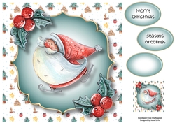 Skating Santa 8x8