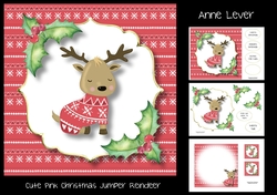 Cute Pink Christmas Jumper Reindeer