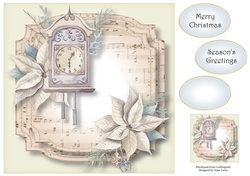 Sheet Music Watercolour Christmas - Clock 8x8
