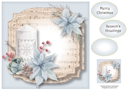 Sheet Music Watercolour Christmas - Candle 8x8