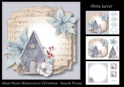 Sheet Music Watercolour Christmas - Scandi House