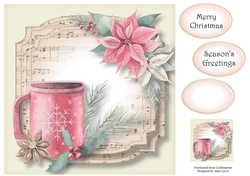 Sheet Music Watercolour Christmas - Hot Choc 8x8